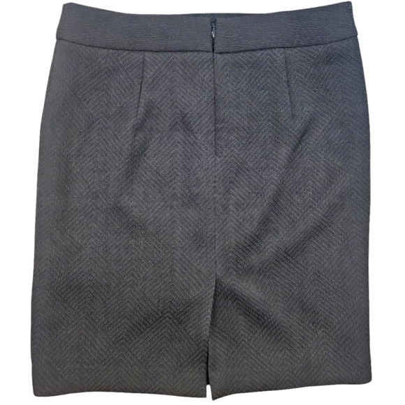 0012 Banana Republic Textured Pencil Skirt Black Fall Formal Office Boss Size 12 - Picture 2 of 12